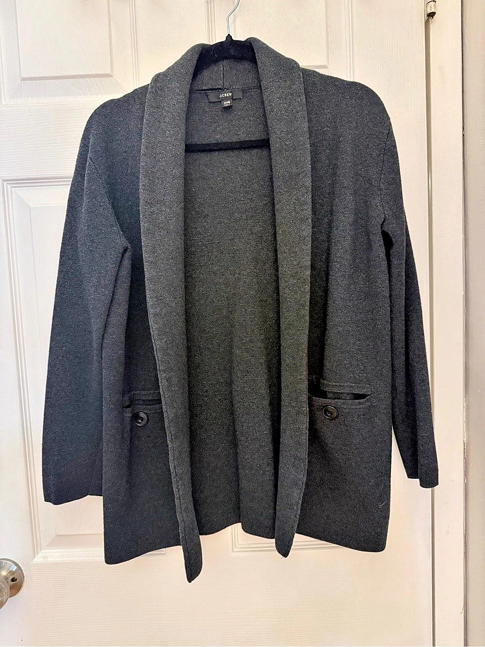 J.Crew Sophie Open-Front Sweater-Blazer Gray XXS